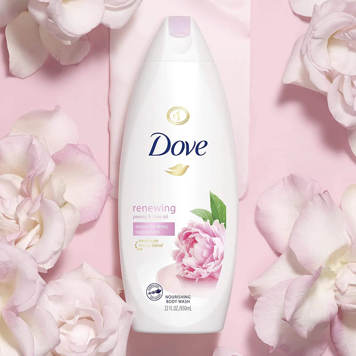 Dove Purely Pampering Body Wash, Sizeweet Cream and Peony, 22 oz, 3 Pack