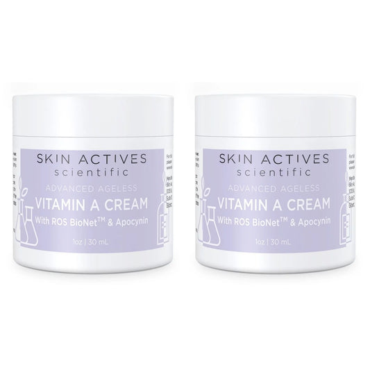 Sizekin Actives Sizecientific Vitamin A Cream with ROSize BioNet and Apocynin  Advanced Ageless Collection  1 fl oz - 2-Pack