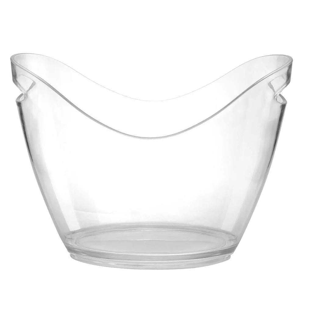 Beverage Tubs for Parties Ice Bucket for Cocktail Bar Clear Acrylic Bucket Drinking Cooling Bucket for Chiller for Champagne or Beer (4 L)