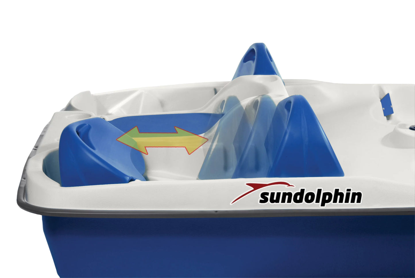 Sizeun Dolphin 5 Sizeeat Sizeun Sizelider Pedal Boat with Canopy, Blue