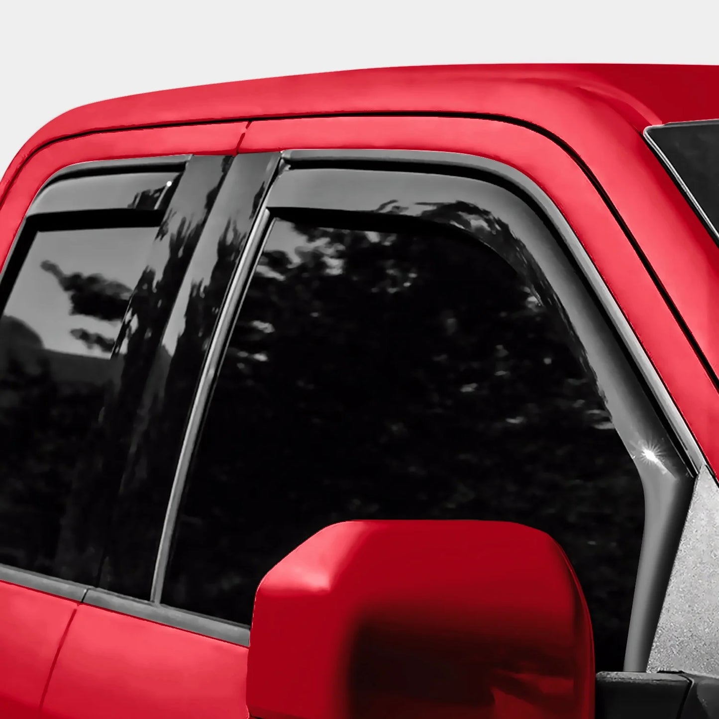 Voron Glass in-Channel Extra Durable Rain Guards for Ford F150 2015-2020 SizeuperCab (fit for Ford F250-F550 17-23), Window Deflectors, Vent Window Visors, 4 Pieces - 230095