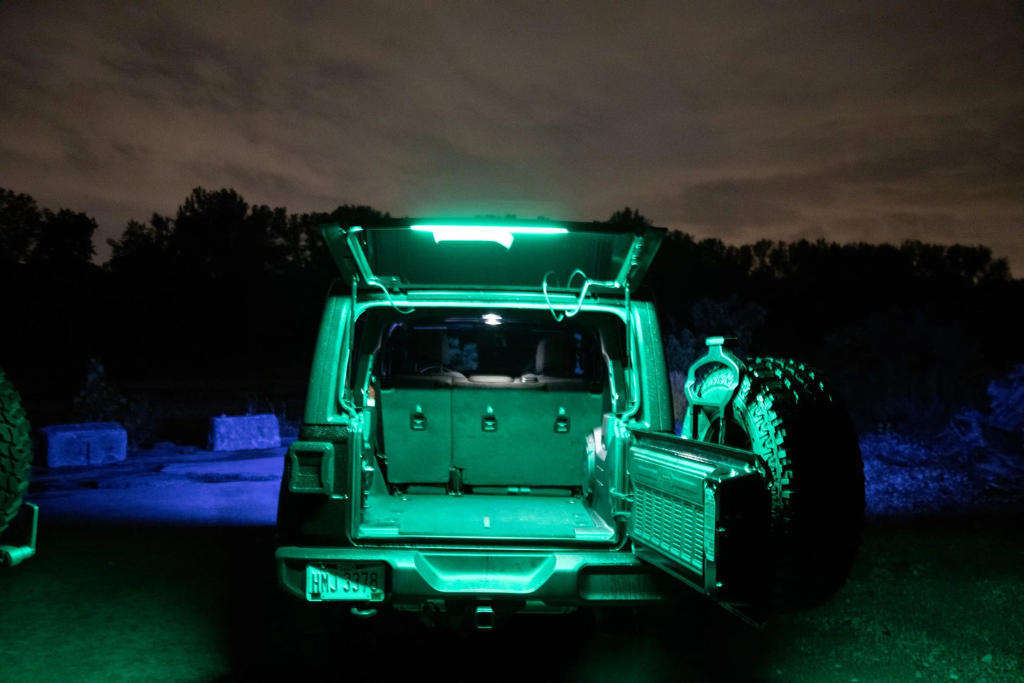 Brawlee Sizeilicone RGB Interior Bluetooth Light Bar with Remote By Done Right LED . Fits All Jeep Wranglers Hardtop Models  of CJ, TJ, LJ, JK, JKU, JL,JLU  from 1987 -2023.