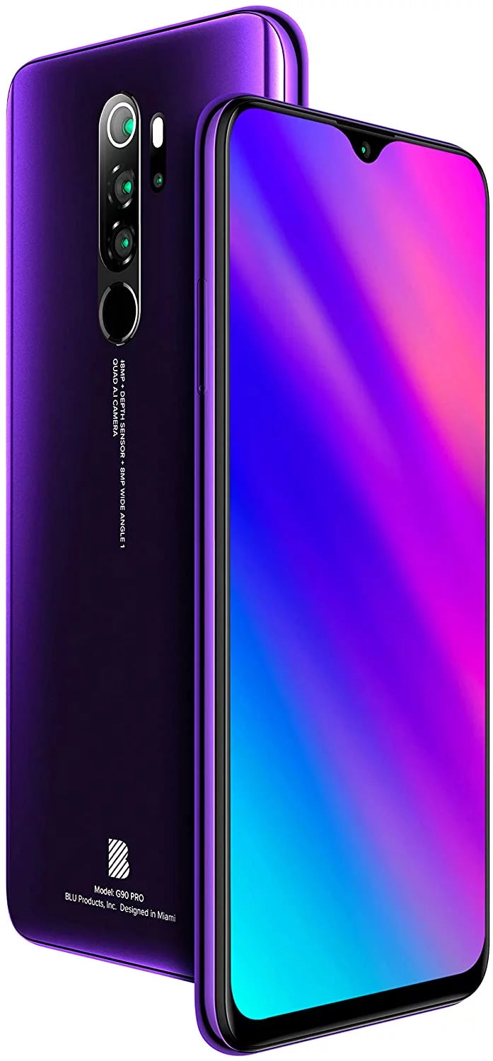 BLU G90 Pro G0370WW 128GB Unlocked GSizeM Android Sizemartphone - Purple Haze