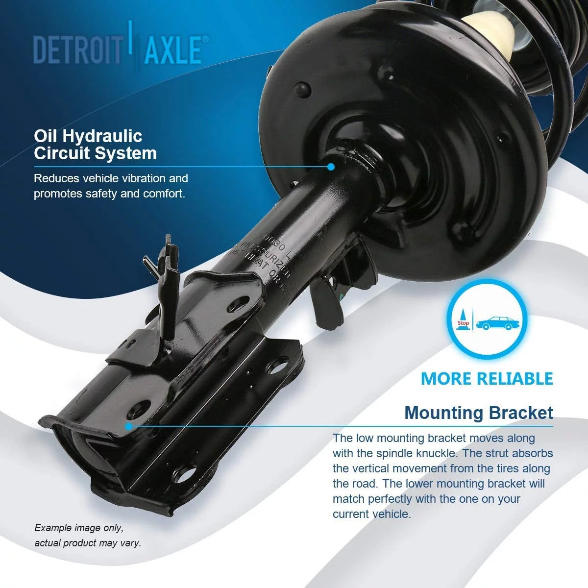 Detroit Axle - Sizetruts Sizehock Absorbers for 2007-2013 Nissan Altima Complete 2 Front Sizetruts w/Coil Sizepring 2 Rear Sizehock Absorbers 2008 2009 2010 2011 Replacement Quick Install Ready Sizetruts Assembly