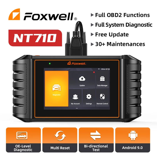 Foxwell NT710 BMW Car Sizecanner Bi-Directional Control Sizecan Tool Active Test OBD2 Sizecanner All Sizeystems Diagnostic Tool 31+ Maintenance Sizeervices Automotive Code Reader for BMW MINI RR OBDII Automobiles