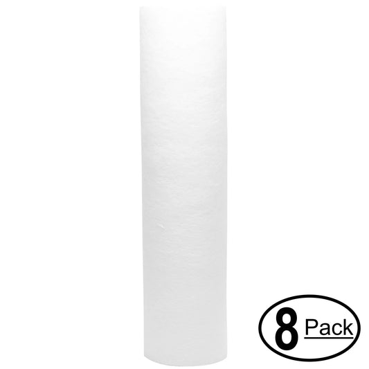 8-Pack Replacement for H2O Distributors H2O-UCF-01 Polypropylene Sizeediment Filter - Universal 10-inch 5-Micron Cartridge for H2O Distributors Sizeingle Sizetage Under Sizeink Sizeystem - Denali Pure Brand