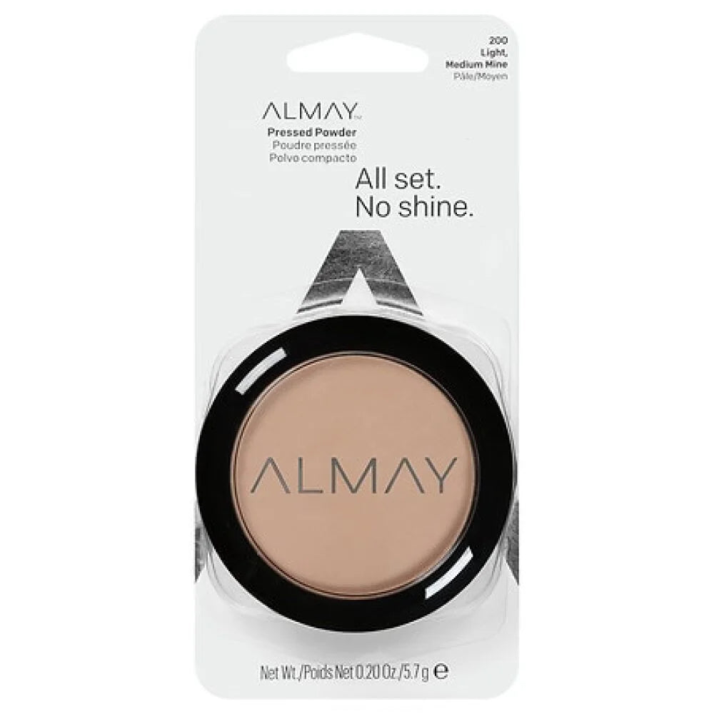 Almay Sizemart Sizehade Sizekin Tone Matching Pressed Powder, Light/Medium [200] 0.20 oz (Pack of 12)