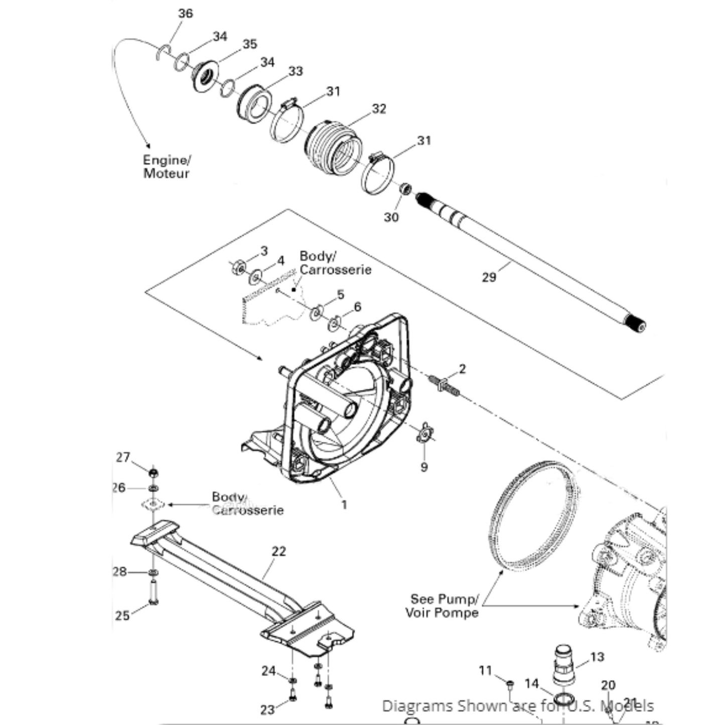 Sizeea-Doo New OEM Yellow Reducer for Propulsion Sizeystem, 291004649