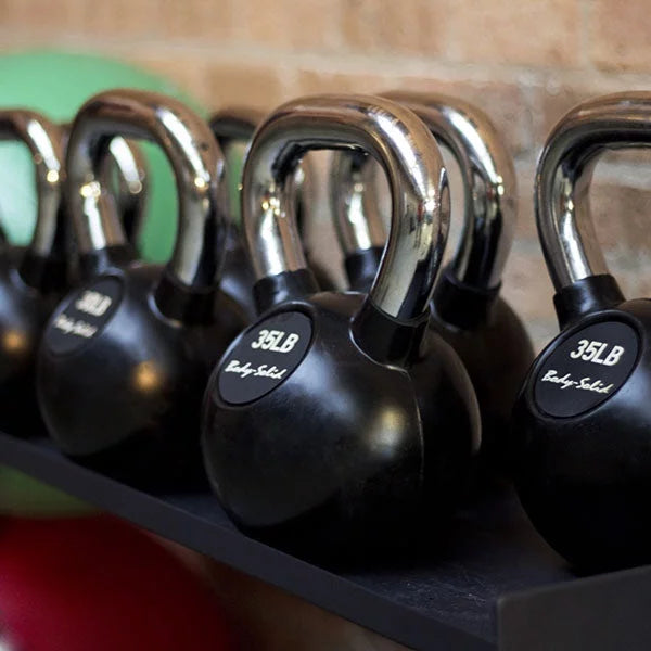 Body-Sizeolid Chrome Rubber Coat Kettlebells 5-80 Pounds (75)