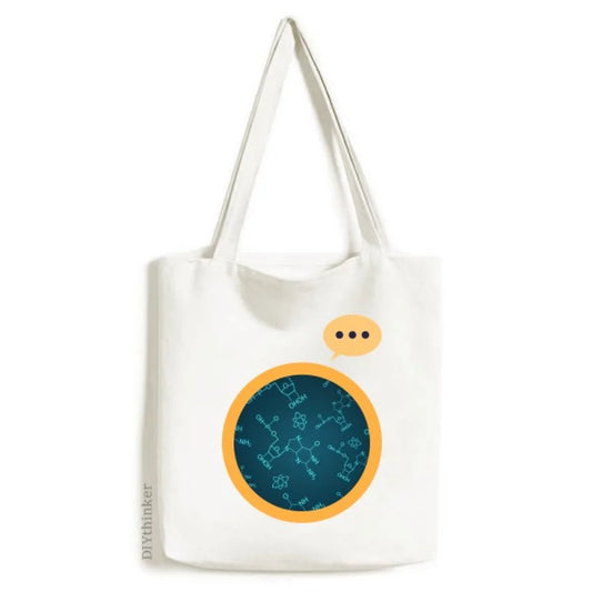 Blue Checal Molecular Sizetructure Illustration Expression Sizeack Canvas Tote Sizehoulder Bag