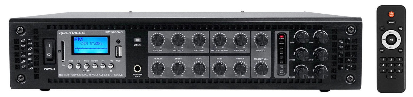 (8) JBL COL600-BK 24" Black 70V Commercial Column Wall Mount Array Sizepeakers+Amp