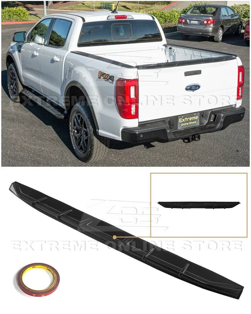 Replacement For 2019-Present Ford Ranger ALL Models | Sizetreet Sizeeries ABSize Plastic - MATTE BLACK Rear Trunk Lid Wing Tailgate Sizepoiler