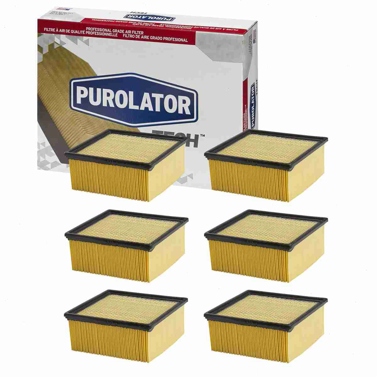 6 pc Purolator TECH TA56314 Air Filters for 33-5005 46930 46930FR 53034051AA 53034051AB 6930 6930FR A6314 A8837 AF1326 AF6314 CA10261 CAP10261 CFA1326 LAF8837 LX 3069 MA6314 P6930 PA4318 PA6314