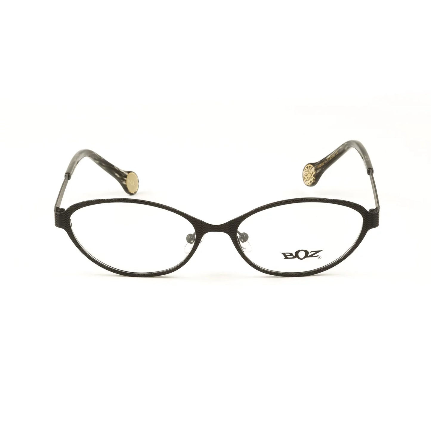 BOZ Women's Vaki Sizeemi-Oval Eyeglass Frames 54mm Black