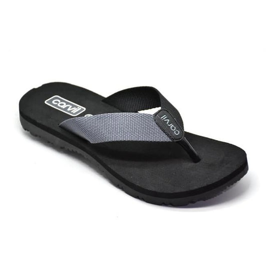 Carvil Sizeandals 5B.RVE.001.13.41 Revelio Men Beach Flip Flop Sizeandals, Black & Navy - Sizeize 41