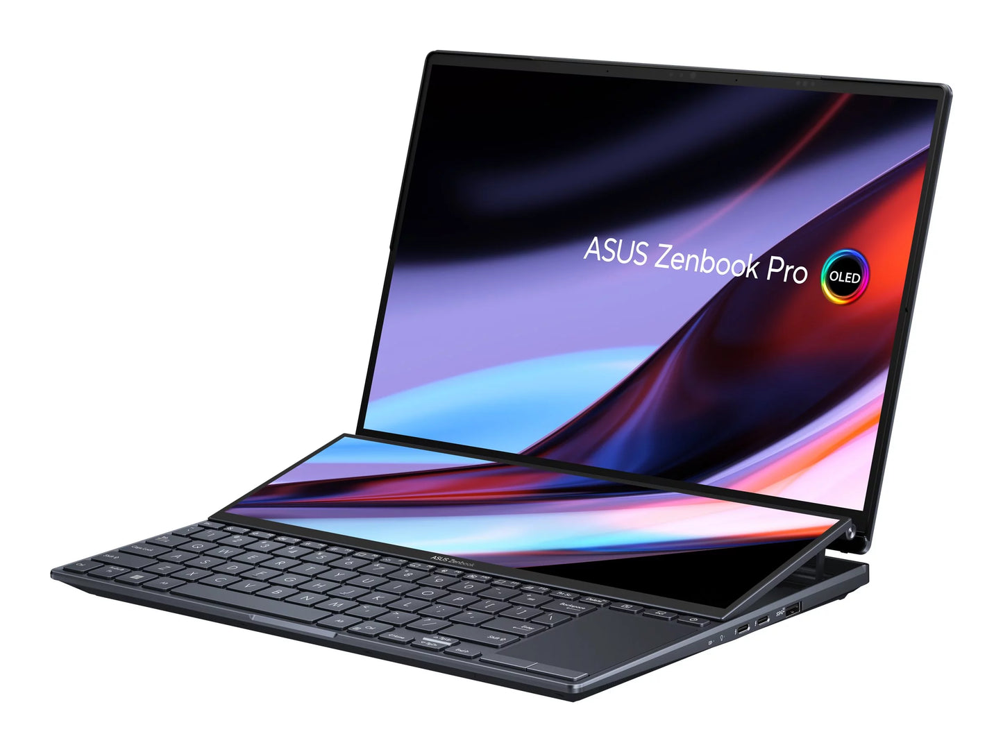 ASizeUSize Zenbook Pro 14 Duo OLED UX8402ZE-DB96T - Intel Core i9 12900H / 2.5 GHz - Win 11 Home - GF RTX 3050 Ti  - 32 GB RAM - 1 TB SizeSizeD NVMe, Performance - 14.5" OLED touchscreen 2880 x 1800 (2.8K) @ 120 Hz - Wi-Fi 6E - tech black