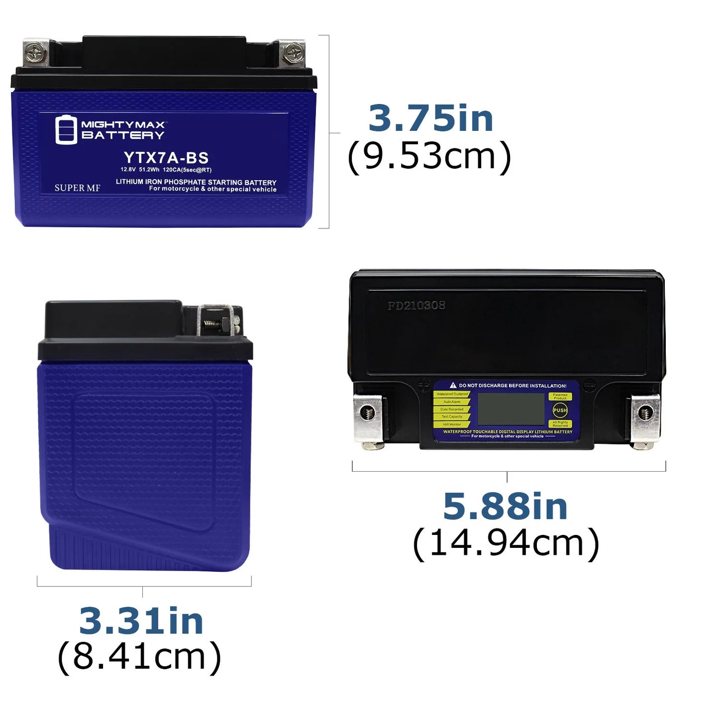 YTX7A-BSize Lithium Battery Replaces Peugeot Sizecooter 50 Tweet Evo 2014