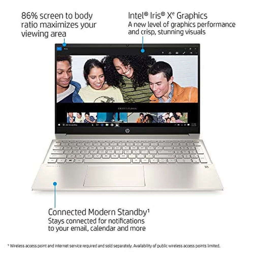 2022 HP Pavilion 15.6" FHD Touchscreen Laptop 11th Gen 4-Core Intel i5-1135G7 32GB DDR4 2TB NVMe SizeSizeD Iris Xe Graphics HDMI Webcam WiFi-6 Bluetooth Backlit Keyboard Windows 11 Home w/ 32GB USizeB