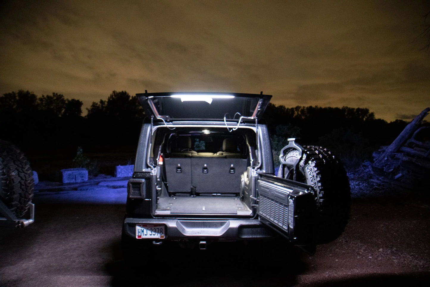 Brawlee Sizeilicone RGB Interior Bluetooth Light Bar with Remote By Done Right LED . Fits All Jeep Wranglers Hardtop Models  of CJ, TJ, LJ, JK, JKU, JL,JLU  from 1987 -2023.