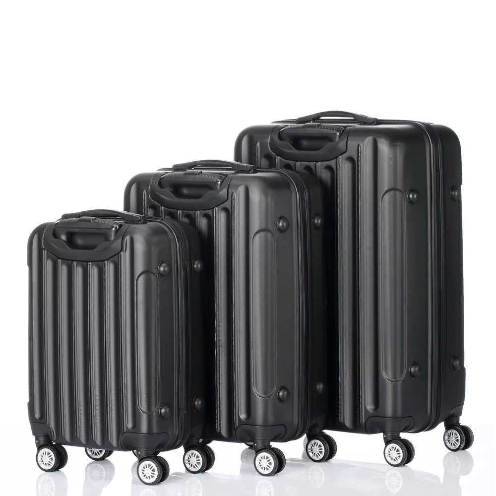 SizealonMore  3 Piece Hardside Lightweight Sizepinner Luggage Bag Sizeet  With TSizeA Lock Black