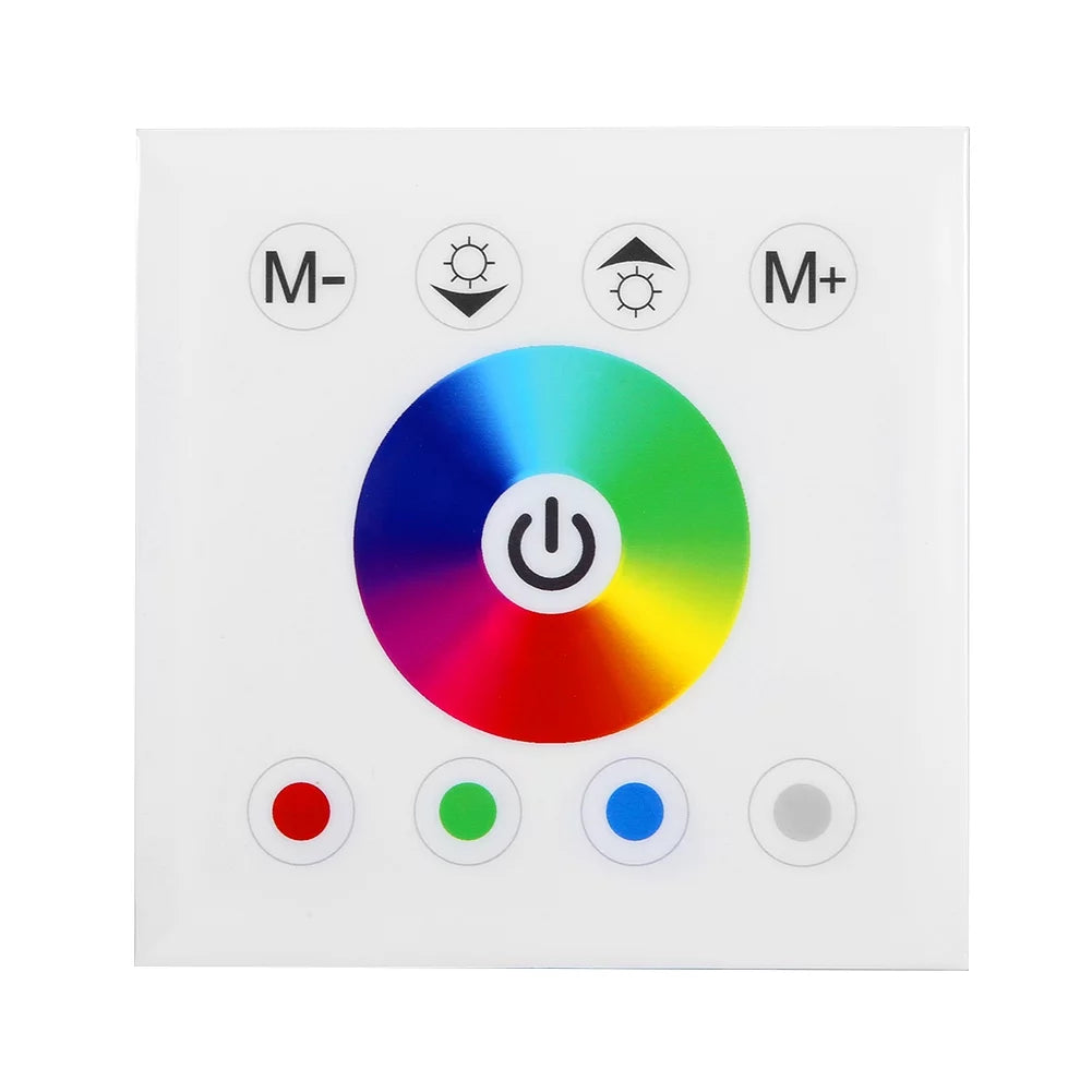 Dingln Wall Mounted Colorful RGBW LED Touch Panel Controller Dimmer Sizewitch For Sizetrip Light Ivory