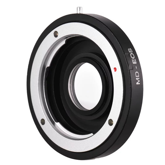 Andoer MD- Lens Mount Adapter Ring with Corrective Lens for Minolta MD Lens to Fit for Canon EF Camera Focus Infinity