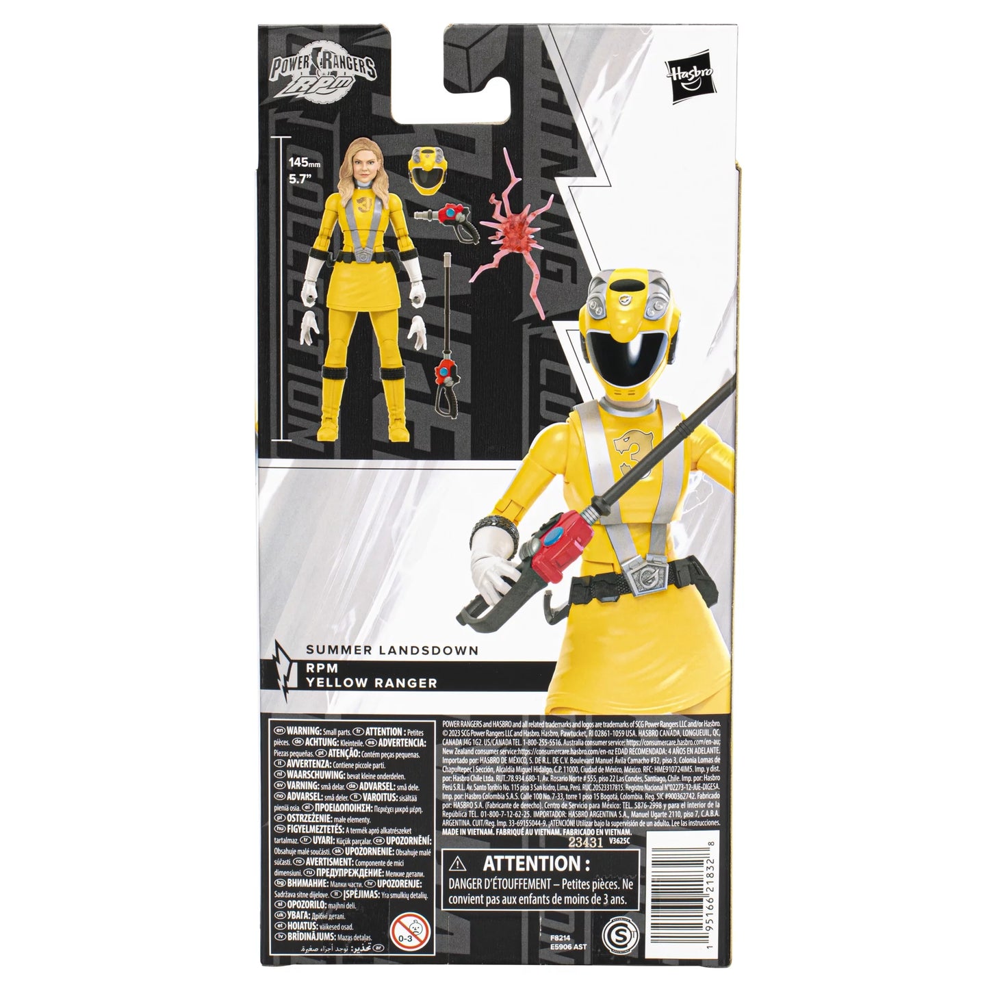 Power Rangers: Lightning Collection RPM Yellow Ranger Kids Toy Action Figure for Boys and Girls Ages 4 5 6 7 8 and Up (6")