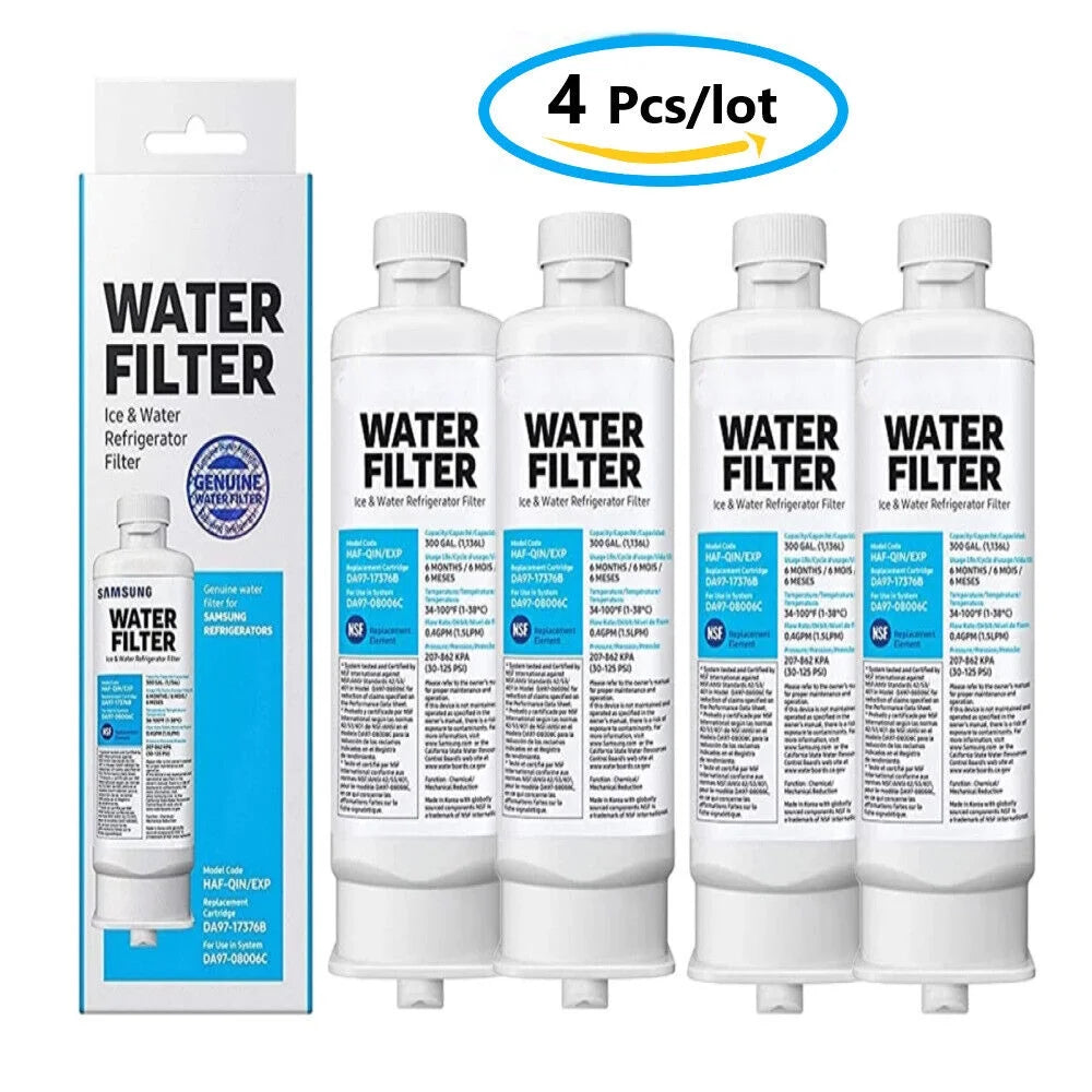 4 PACK DA97-17376B Compatible with HAF-QIN/EXP, HAF-QIN, DA97-08006C Refrigerator Water Filter