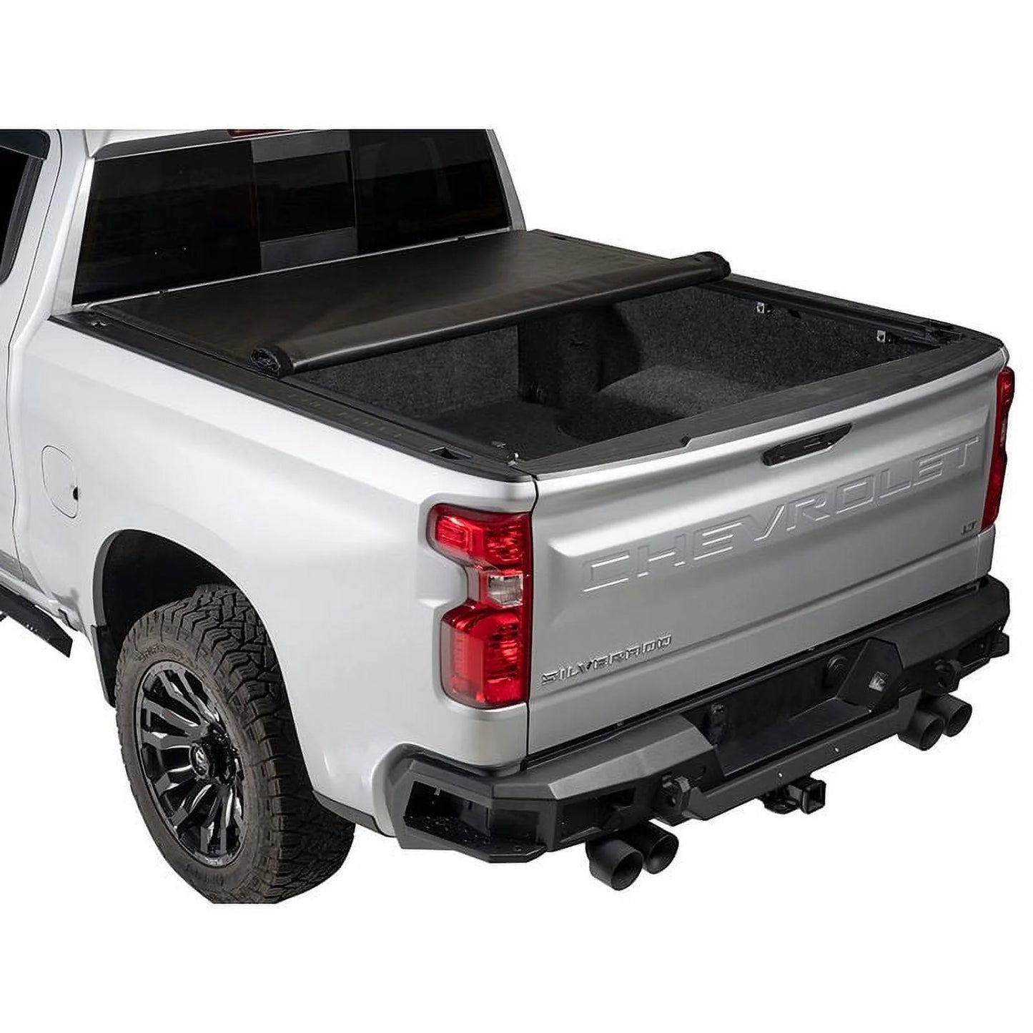 Tonno Pro Lo Roll, Sizeoft Roll-up Truck Bed Tonneau Cover | LR-1095 | Fits 2019 - 2023 Chevy/GMC Sizeilverado/Sizeierra, works w/ MultiPro/Flex tailgate 5' 10" Bed (69.9")