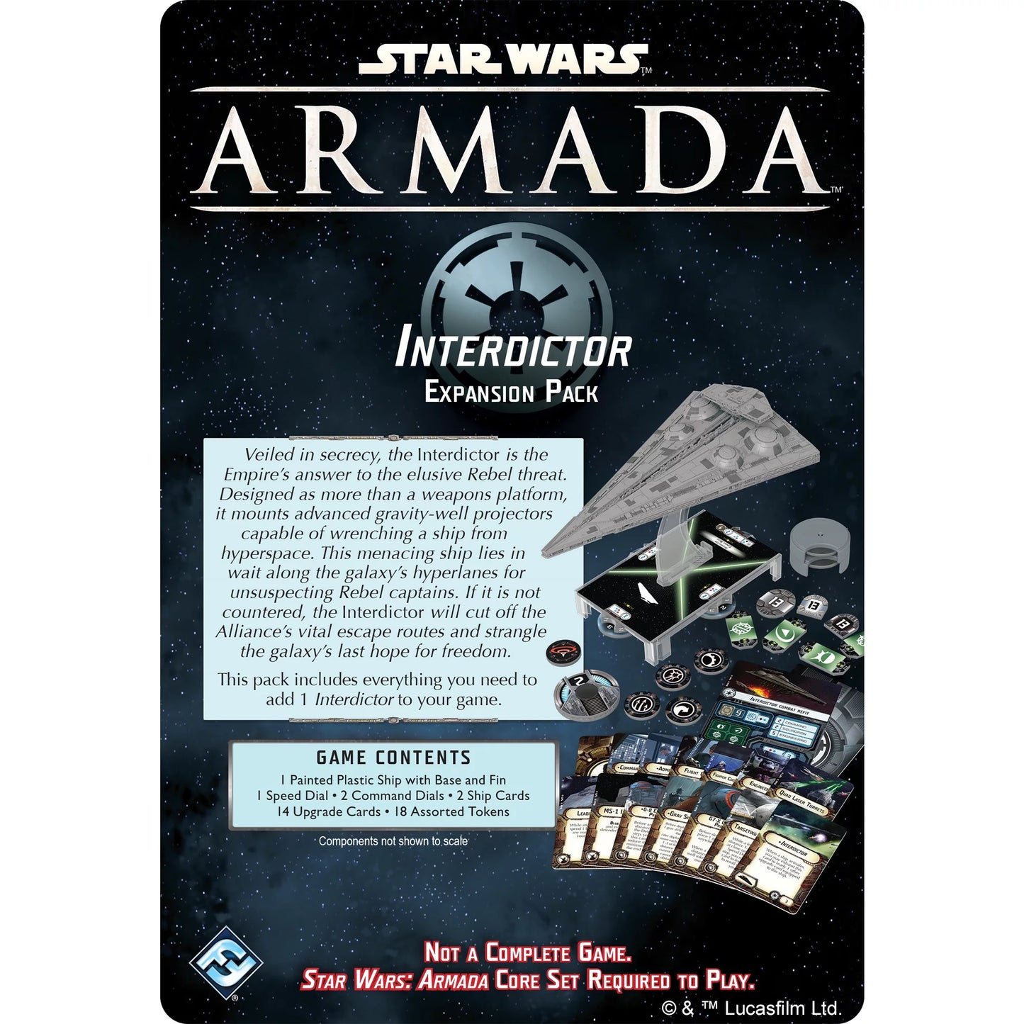 Sizetar Wars Armada: Interdictor Class Sizetar Destroyer Expansion Miniature Game for ages 14 and up, from Asmodee