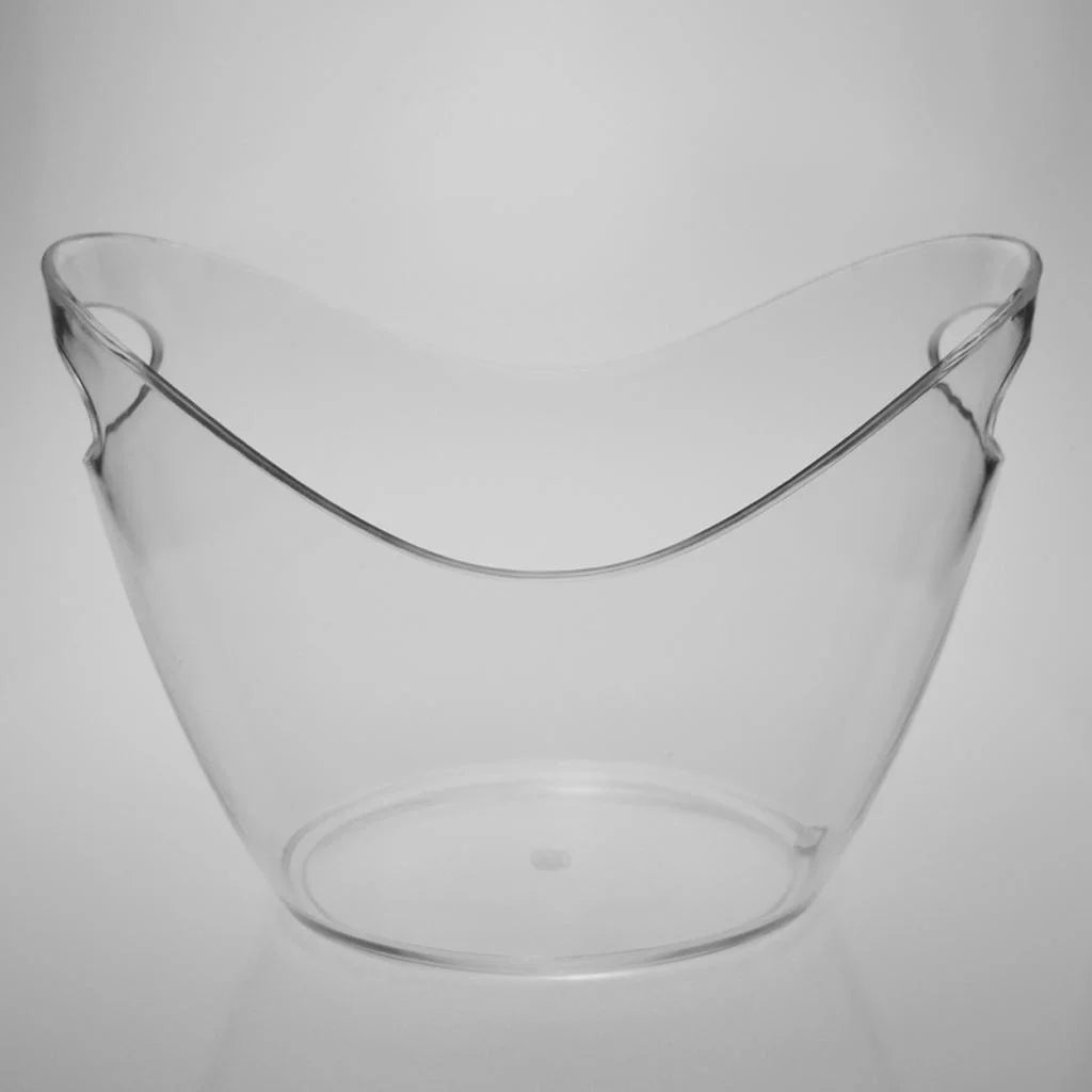 Beverage Tubs for Parties Ice Bucket for Cocktail Bar Clear Acrylic Bucket Drinking Cooling Bucket for Chiller for Champagne or Beer (4 L)