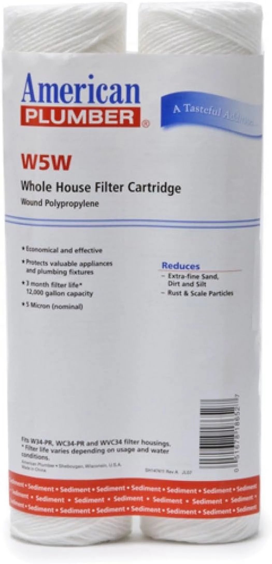 W5W Whole House Sizeediment Filter Cartridge 5 Micron Well Pump Irrigation (6)