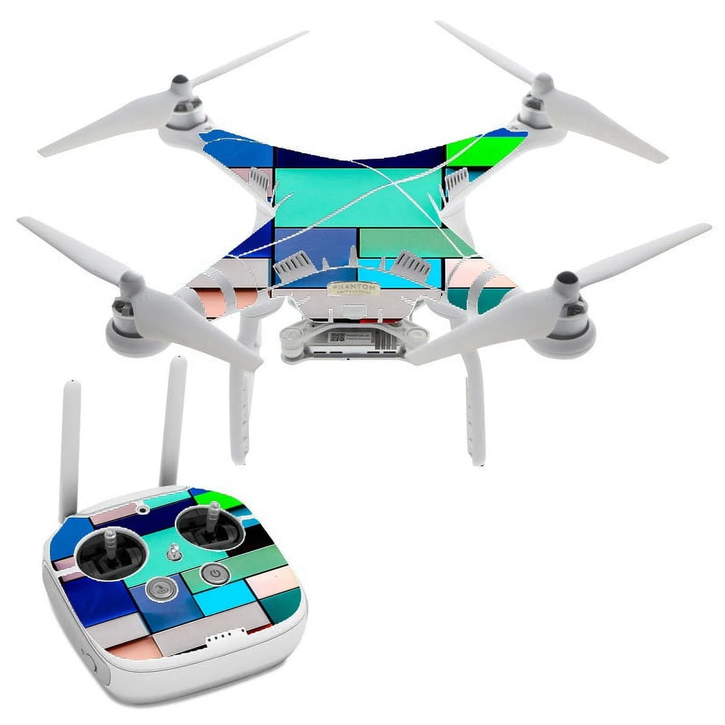 Textures Sizequares DJI Phantom 3 Professional Sizekin Sizekins Vinyl Decal Kit