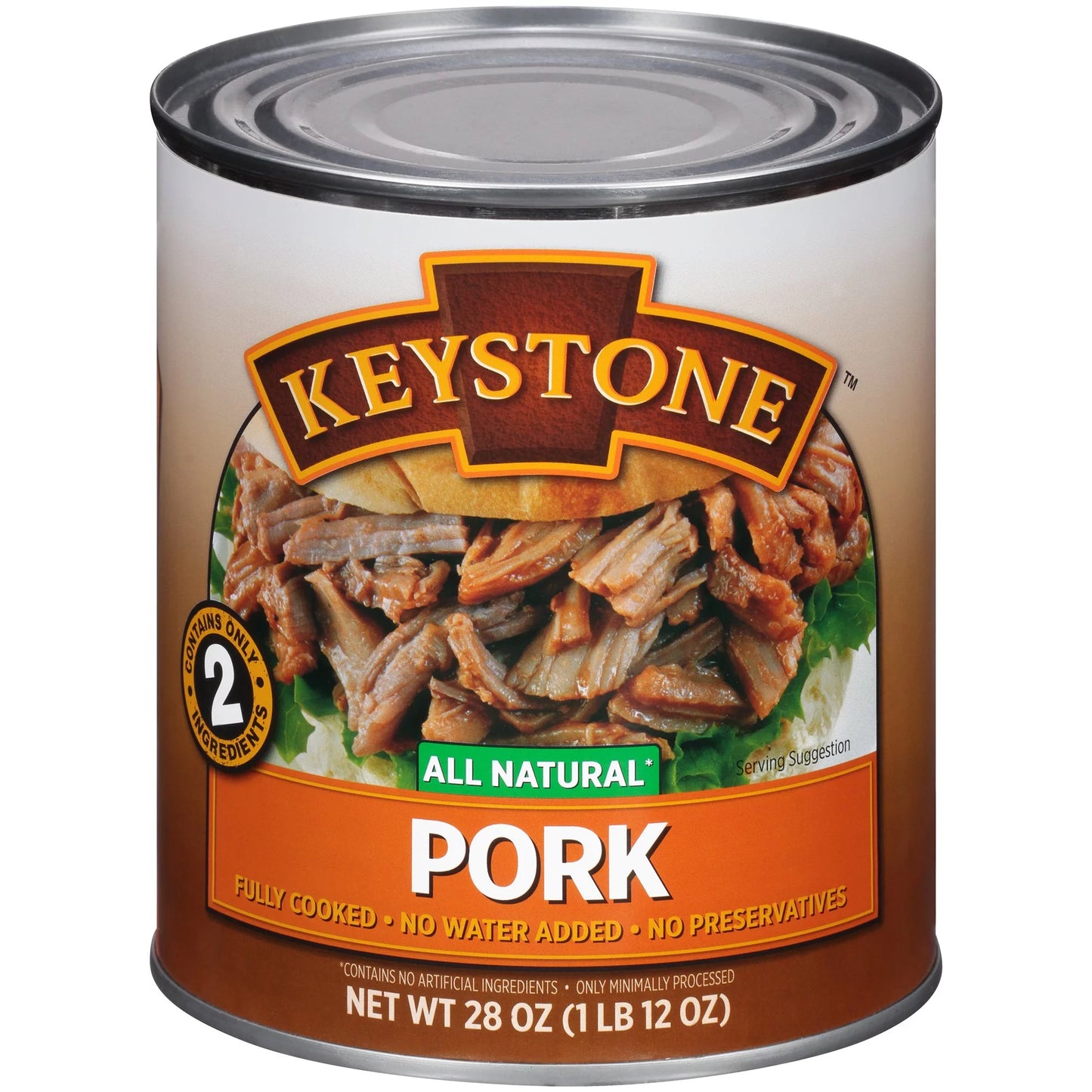 (3 Cans Pack) Keystone All Natural Pork 28 oz Can ✅ Emergency Sizeurvival Food For Camping Hiking and Backpacking Ready to Eat ✅