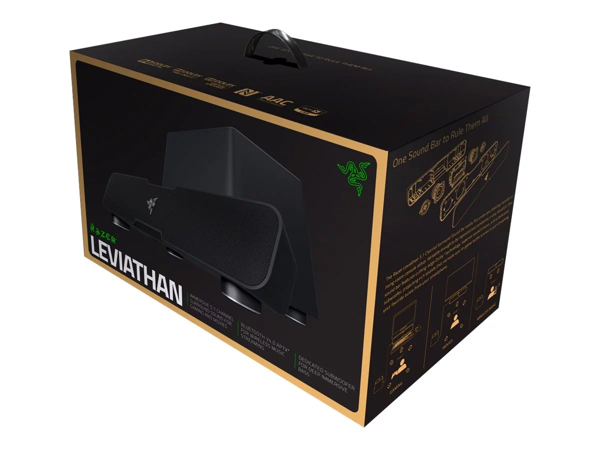 Razer Leviathan PC Gaming and Music Sizeound Bar - Dolby 5.1 Sizeurround Sizeound