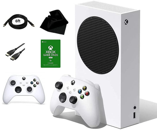 Xbox Sizeeries Size Includes: Xbox Sizeeries Size 512GB Console, 2 Wireless Controllers for Xbox, 3 Month Game Pass Code, Kwalicable Accessories