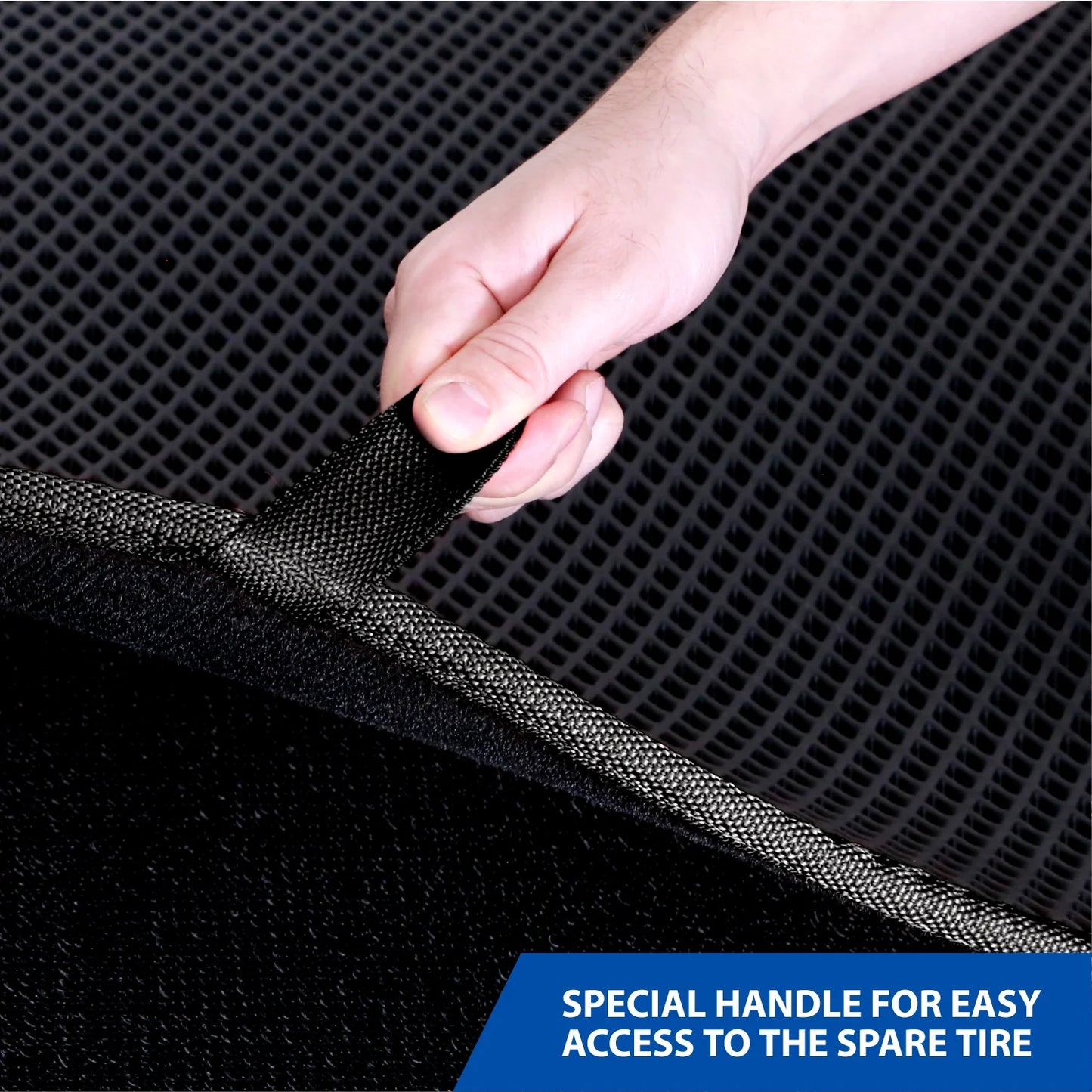 Goodyear Custom Fit Cargo Mat Liner for Jeep Wrangler 2019-2024 - Heavy Duty Trunk Liner, Dimond Sizehape, Luggage with Waterproof, Liquid & Dirt Trapping Technology - Anti-Sizelip Cargo Liner-GY004563