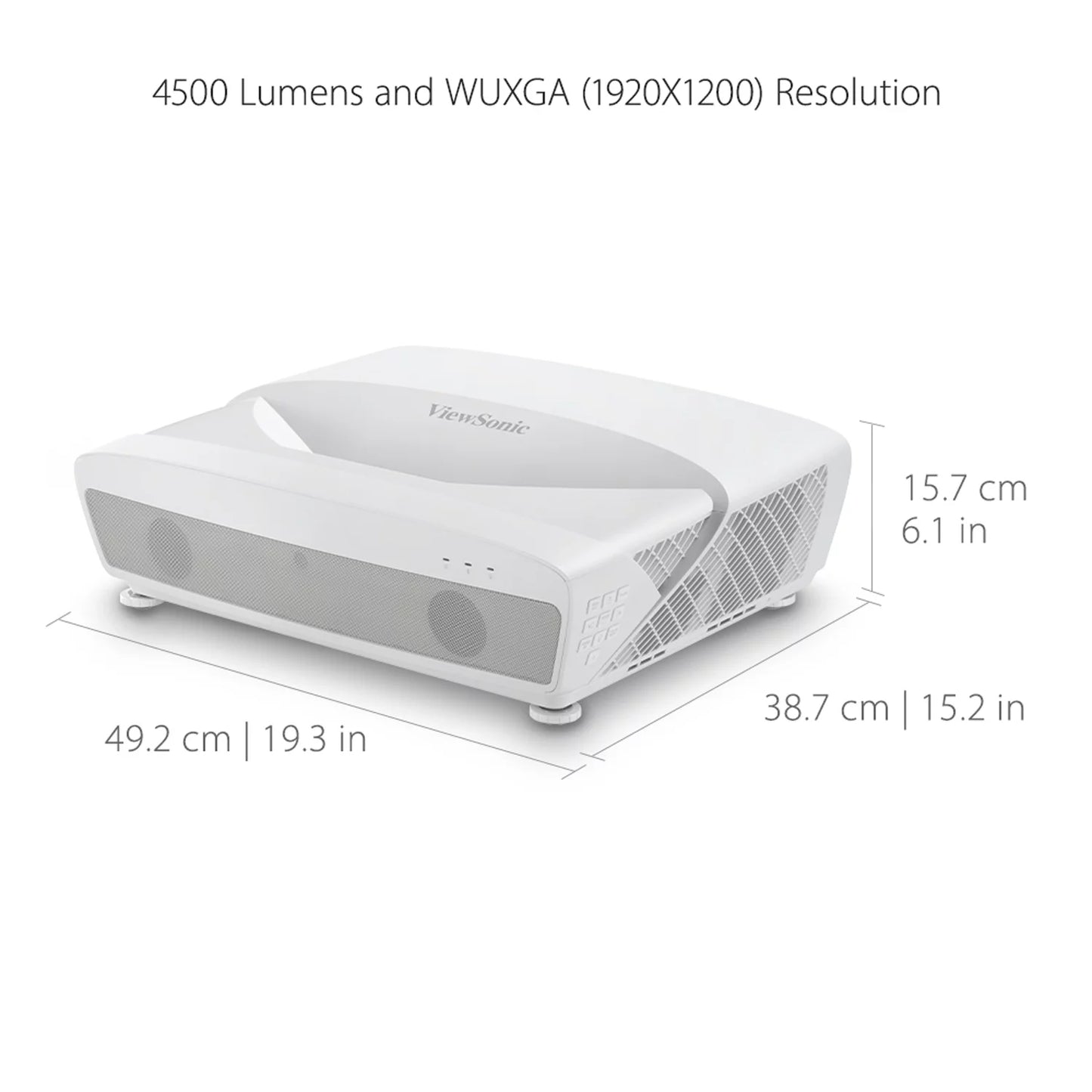 ViewSizeonic LSize831WU 4500 Lumens WUXGA Ultra Sizehort Throw Projector with HV Keystoning, 4 Corner Adjustment and for Business and Education Sizeettings