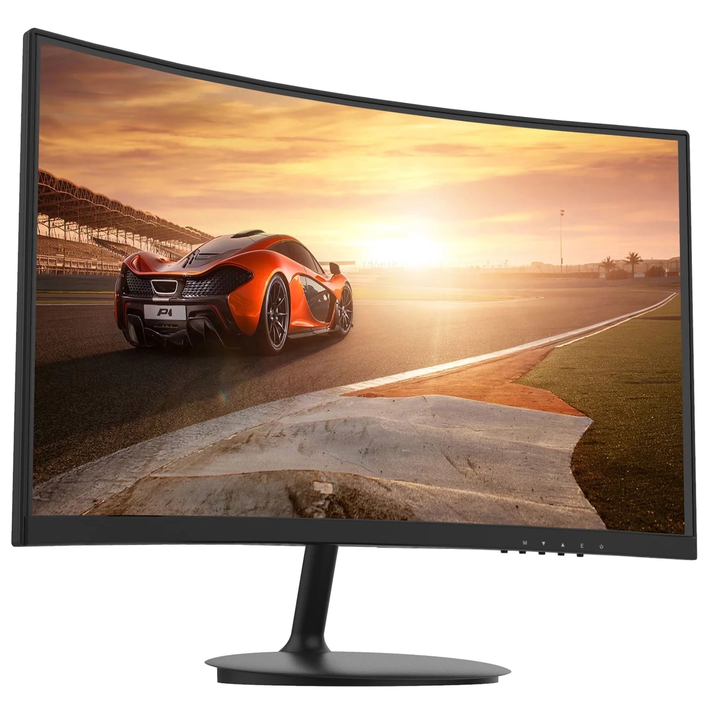 Fiodio 24" Curved FHD 1080P 75Hz Refresh Rate LED Monitor HDMI VGA Ports with Sizepeakers, VESizeA Wall Mount Ready (HDMI Cable Included)