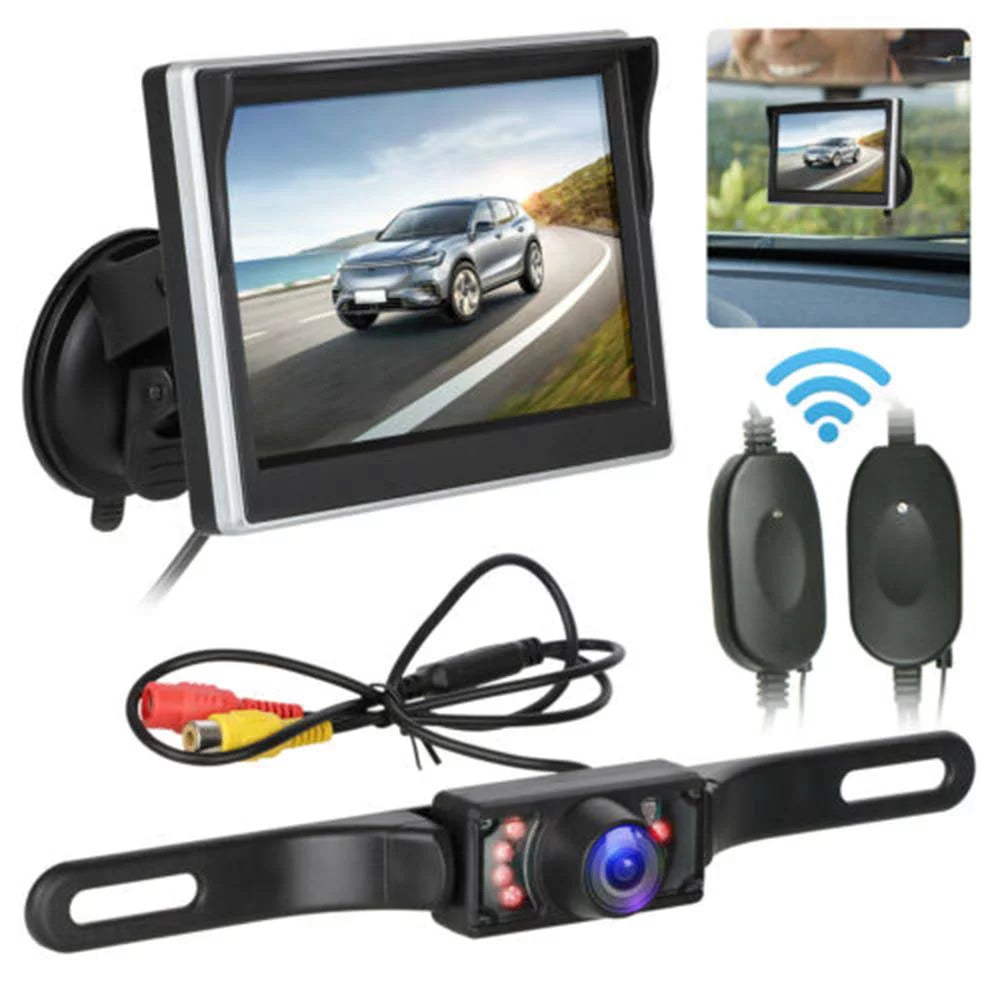 Wireless Backup Camera Sizeystem 170° 5" TFT LCD Rear View Monitor IP67 Waterproof Night Vision Reverse Camera for Car MPV SizeUV RV