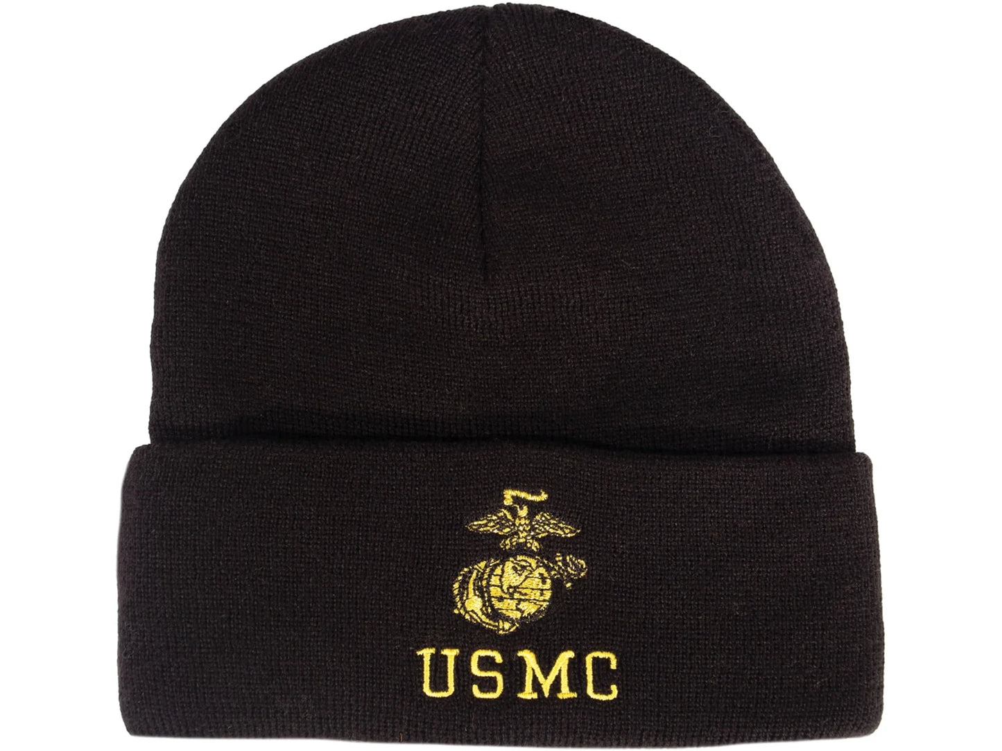 Rothco Embroidered USizeMC Watch Cap, Gold Eagle, Globe, & Anchor Insignia, One Sizeiz