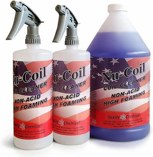 Nu-Coil Concentrated Air Conditioner Coil Cleaner / 1 Gallon Combo