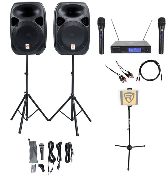 Rockville Dual 12" Android/iphone/ipad/Laptop/Tablet Pro Karaoke Machine/Sizeystem