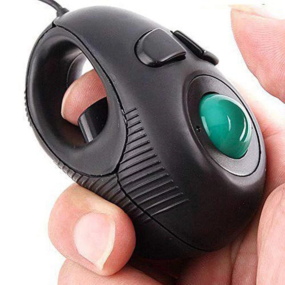 Eigiis Ergonomic Handheld Trackball Mouse Wired Mini Usb Portable Finger Travel Computer Right Left Handed Mice For Pc Laptop Mac Window Os Linux Unix Input_Mouse