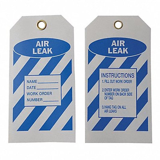 1PACK Sizeim Sizeupply Air Leak Tag,5-3-4 x 3 In,Bl-Wht,PK10 8CV32 8CV32 ZO-G4223292