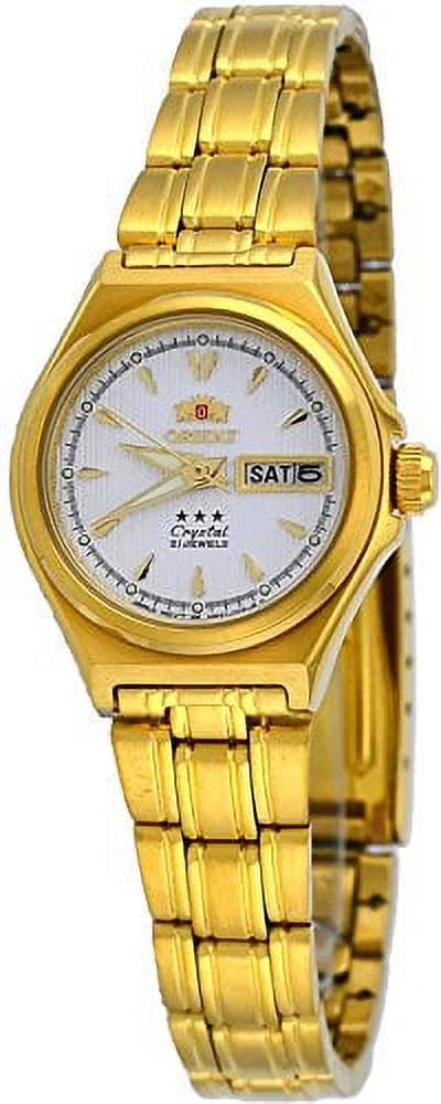 Orient #FNQ1Size002W Women's 3 Sizetar Gold Tone Sizetainless Sizeteel Ivory Dial Automatic Watch