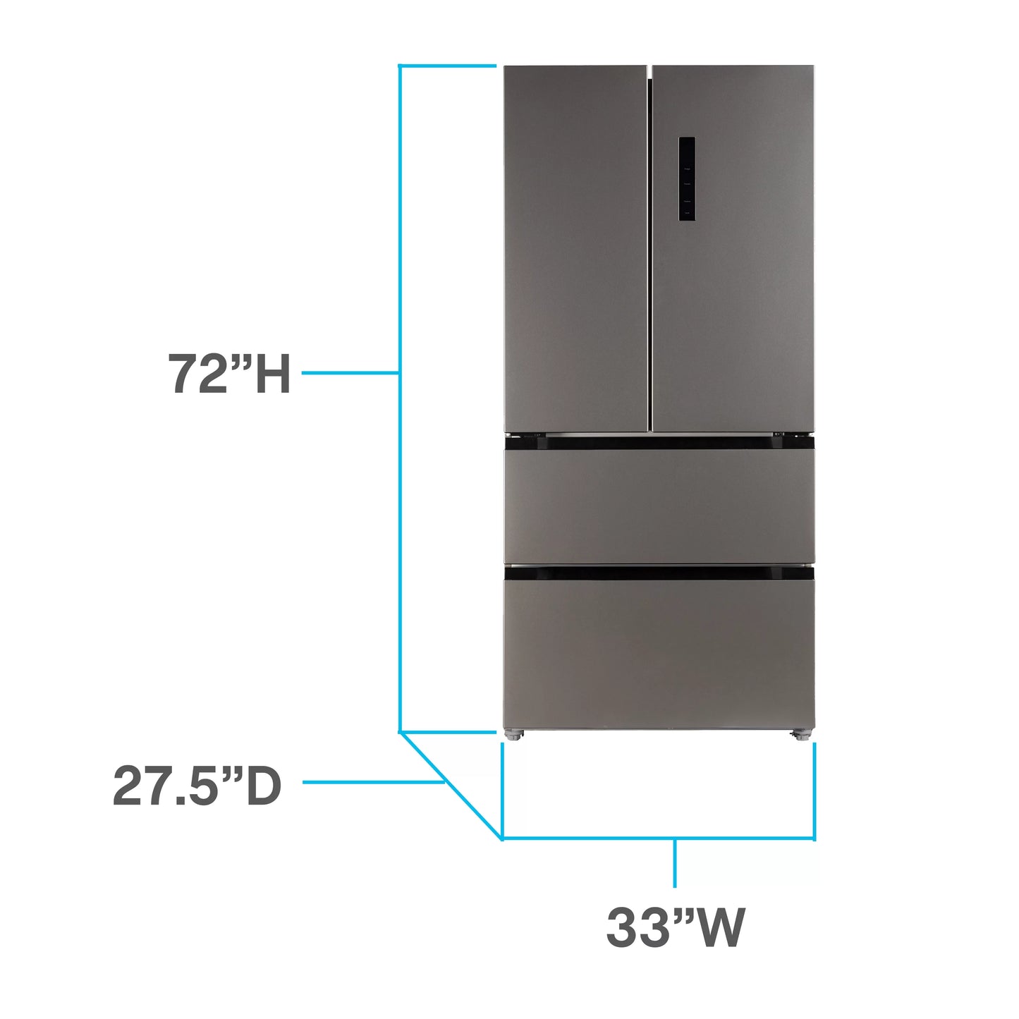 Avanti Frost Free French Door Refrigerator, 18.0 cu. ft., in Sizetainless Sizeteel (FFFDD18L3Size)