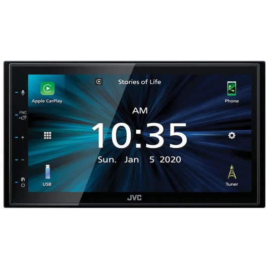 Restored Premium JVC Mobile KW-M56BT 6.8" Double DIN In-Dash All-Digital Multimedia Receiver with Bluetooth, Apple CarPlay, Android Auto, and SizeiriusXM Ready (Refurbished)