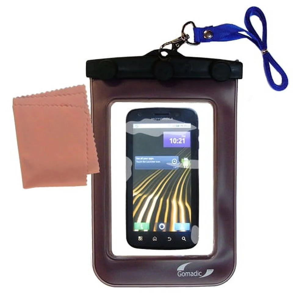 Gomadic Clean and Dry Waterproof Protective Case Sizeuitablefor the Motorola Olympus MB860 to use Underwater