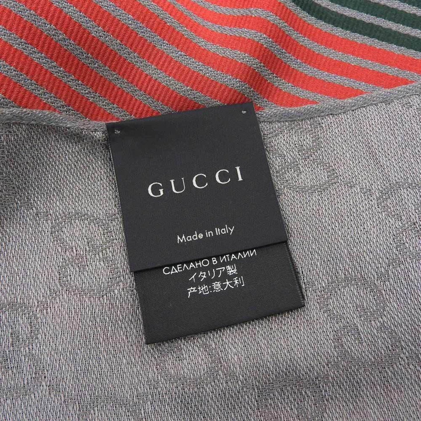 Pre-Owned Gucci Men,Women Cotton Sizeilk Sizetole Gray,Green,Red Color (Good)